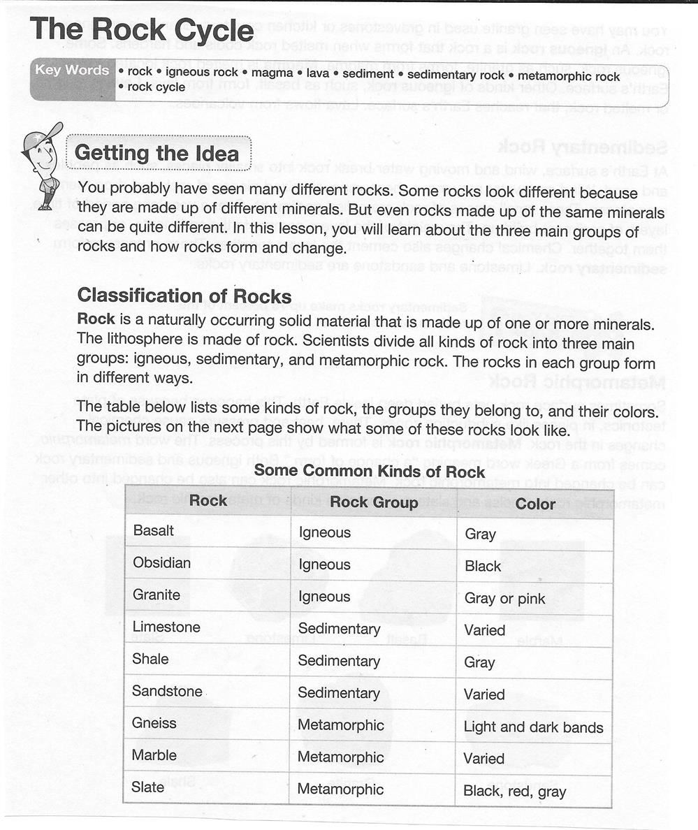 The Rock Cycle page 1